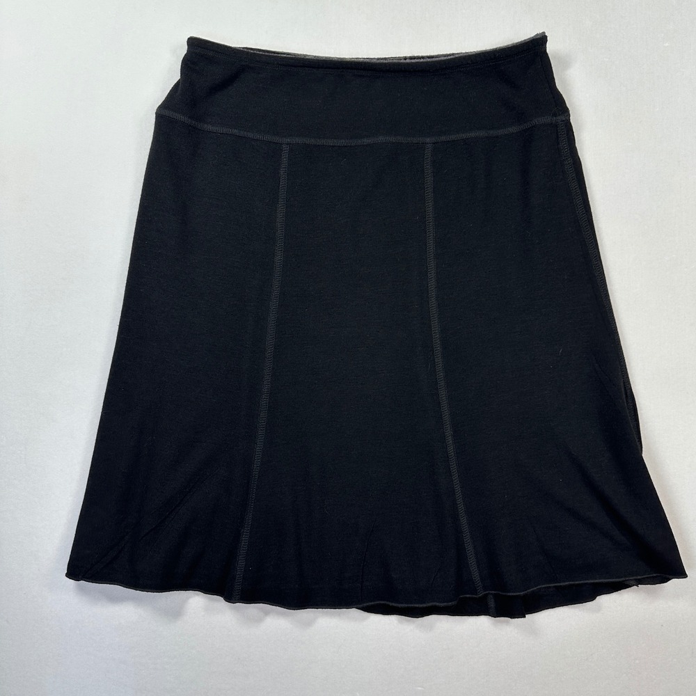 Vintage Artsy Wool Reversible Skirt M/L Black Paisley Boutique Eclectic Boho Y2K - Picture 7 of 7